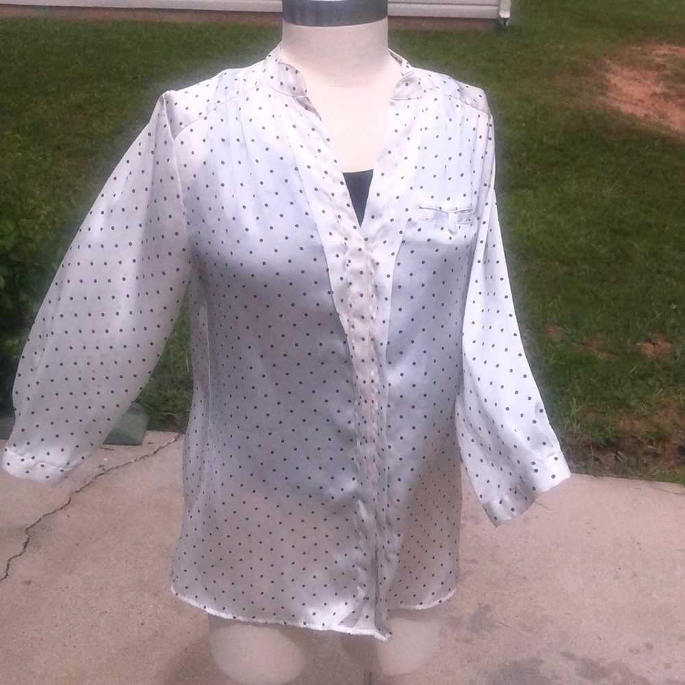 The Limited black and  white polka dot blouse